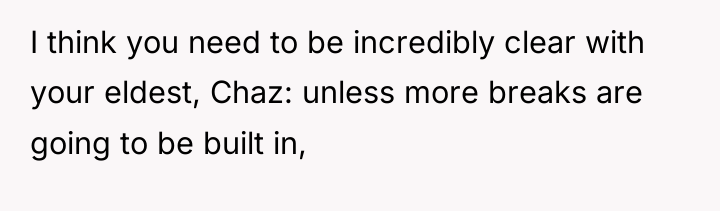 I think you need to be incredibly clear with your...