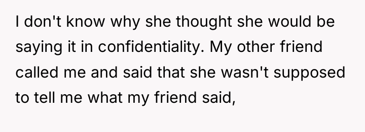 I don't know why she thought she would be saying...
