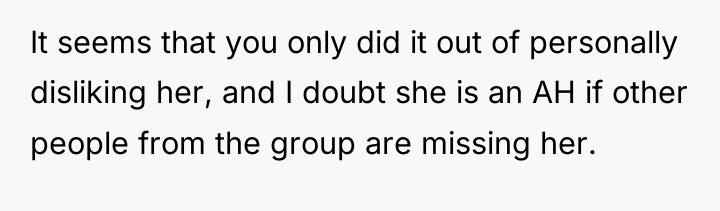 It seems that you only did it out of personally...