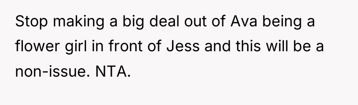Stop making a big deal out of Ava being a...