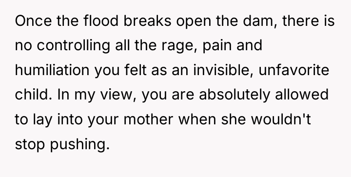 Once the flood breaks open the dam, there is no...