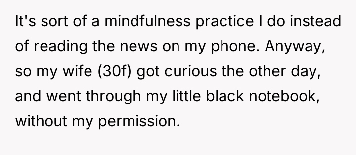 It's sort of a mindfulness practice I do instead of...