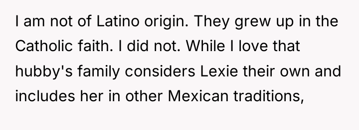 I am not of Latino origin. They grew up in...