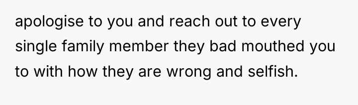 apologise to you and reach out to every single family...