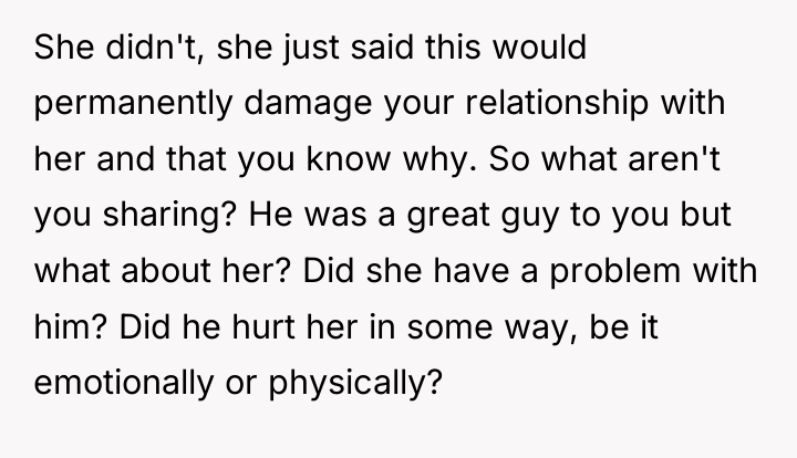 She didn't, she just said this would permanently damage your...