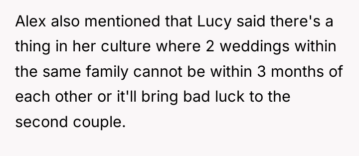 Alex also mentioned that Lucy said there's a thing in...