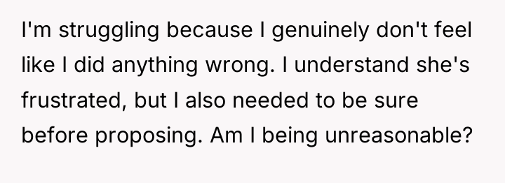 I'm struggling because I genuinely don't feel like I did...