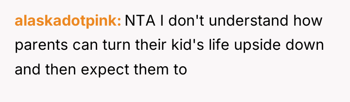 alaskadotpink NTA I don't understand how parents can turn their...