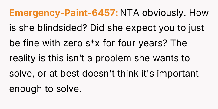 Emergency-Paint-6457 NTA obviously. How is she blindsided? Did she expect...