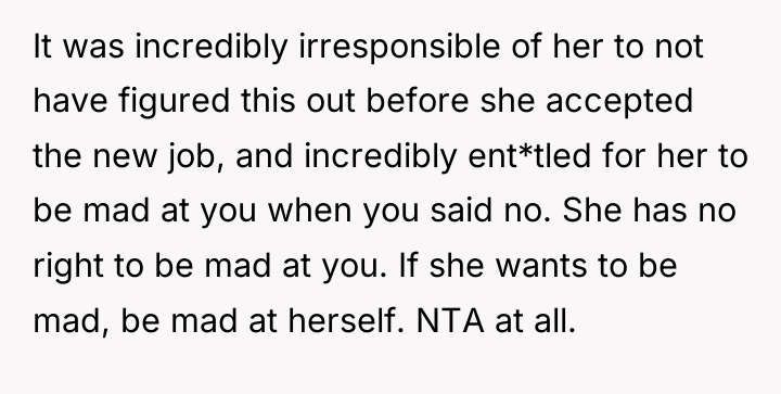 It was incredibly irresponsible of her to not have figured...
