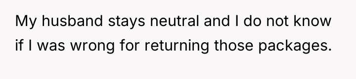 My husband stays neutral and I do not know if...