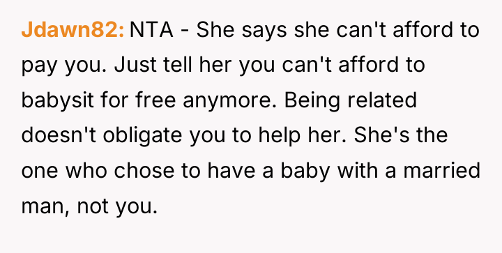 Jdawn82 NTA - She says she can't afford to pay...