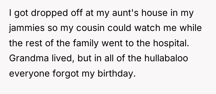 I got dropped off at my aunt's house in my...