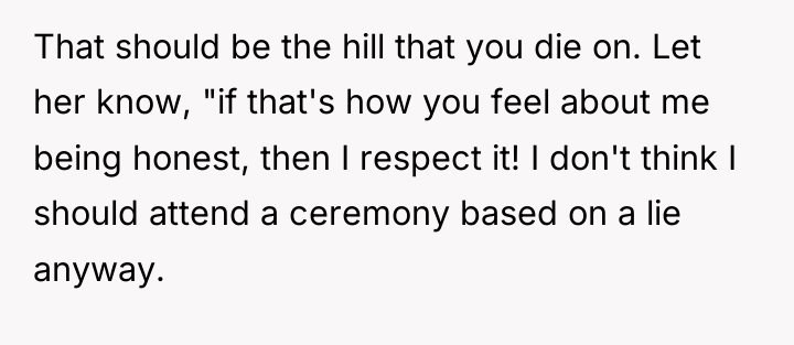 That should be the hill that you die on. Let...