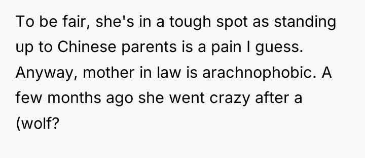 To be fair, she's in a tough spot as standing...