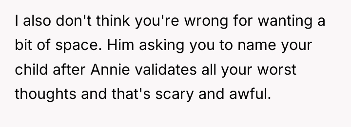 I also don't think you're wrong for wanting a bit...