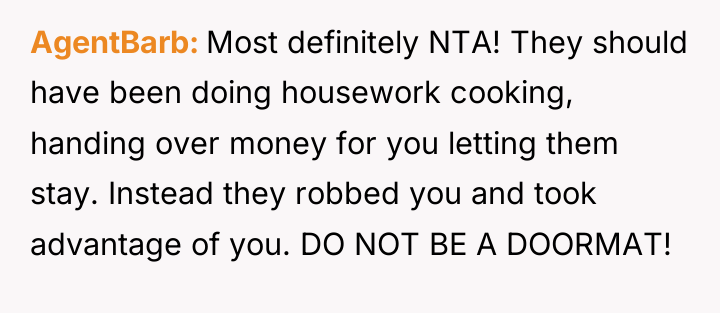 AgentBarb Most definitely NTA! They should have been doing housework...