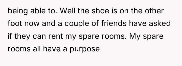 being able to. Well the shoe is on the other...