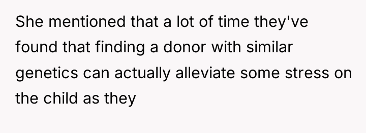 She mentioned that a lot of time they've found that...