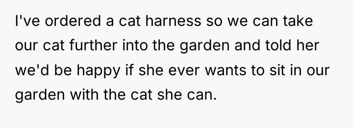 I've ordered a cat harness so we can take our...