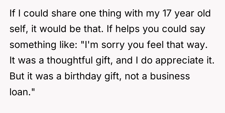 If I could share one thing with my 17 year...