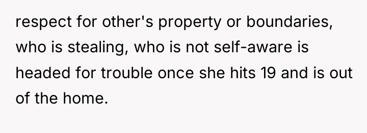 respect for other's property or boundaries, who is stealing, who...