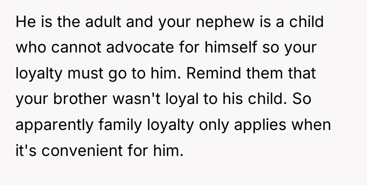 He is the adult and your nephew is a child...
