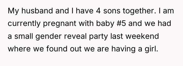 My husband and I have 4 sons together. I am...