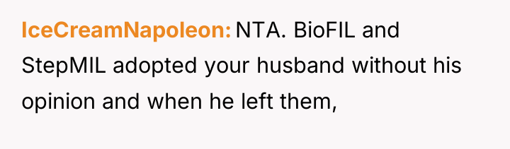 IceCreamNapoleon NTA. BioFIL and StepMIL adopted your husband without his...