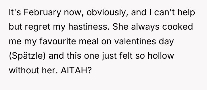 It's February now, obviously, and I can't help but regret...