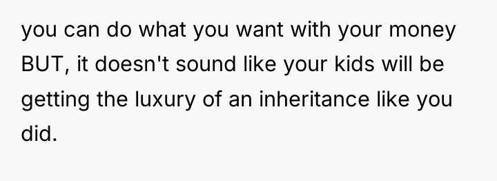 you can do what you want with your money BUT,...