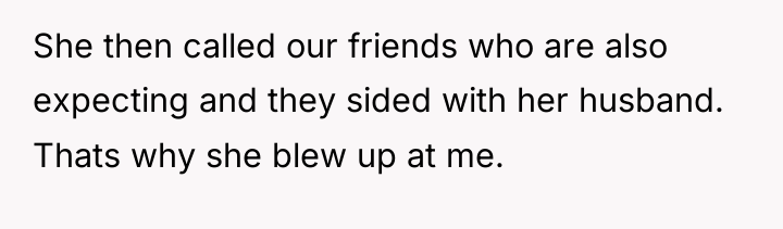 She then called our friends who are also expecting and...