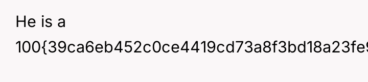 He is a 100{39ca6eb452c0ce4419cd73a8f3bd18a23fe95ab4febb092bc2ab1b542eeea82f},