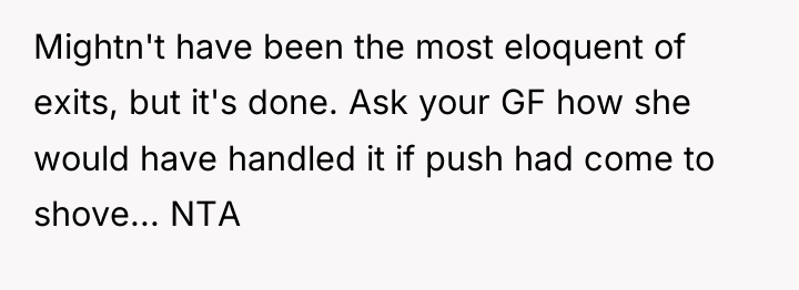 Mightn't have been the most eloquent of exits, but it's...