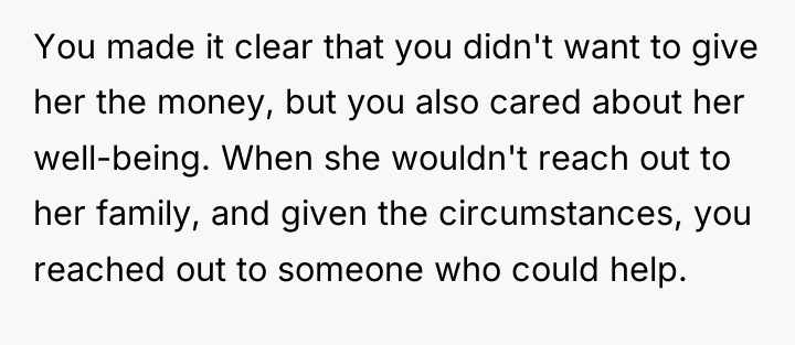 You made it clear that you didn't want to give...