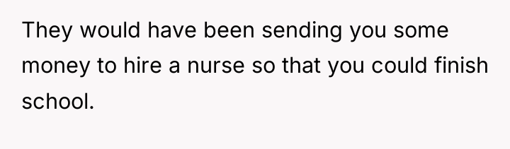 They would have been sending you some money to hire...