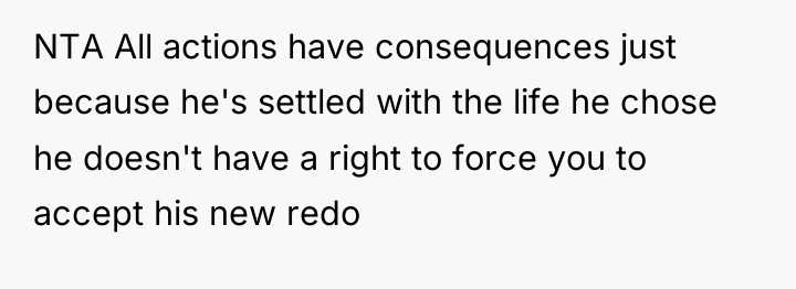 NTA All actions have consequences just because he's settled with...