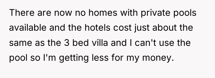 There are now no homes with private pools available and...