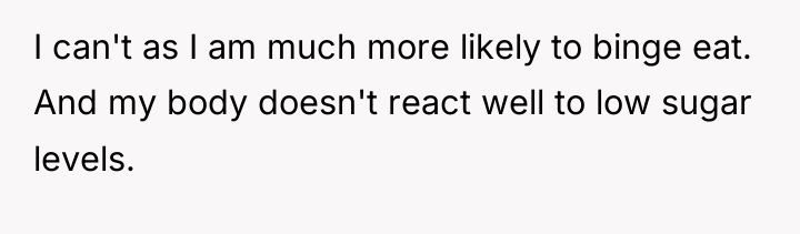 I can't as I am much more likely to binge...