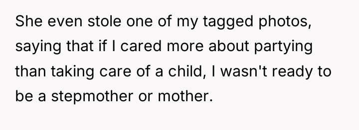 She even stole one of my tagged photos, saying that...
