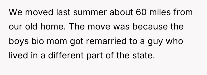 We moved last summer about 60 miles from our old...