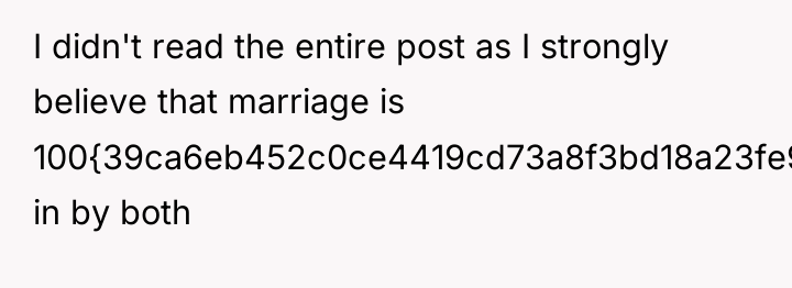I didn't read the entire post as I strongly believe...