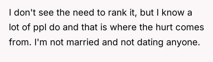 I don't see the need to rank it, but I...