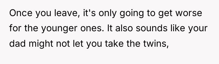 Once you leave, it's only going to get worse for...