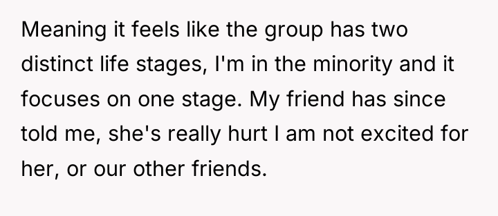 Meaning it feels like the group has two distinct life...