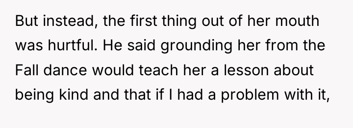 But instead, the first thing out of her mouth was...