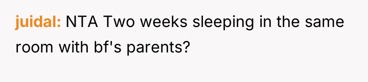 juidal NTA Two weeks sleeping in the same room with...