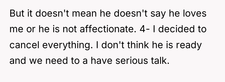 But it doesn't mean he doesn't say he loves me...