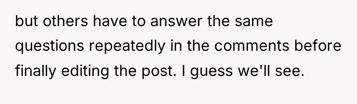 but others have to answer the same questions repeatedly in...