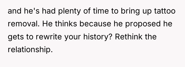 and he's had plenty of time to bring up tattoo...